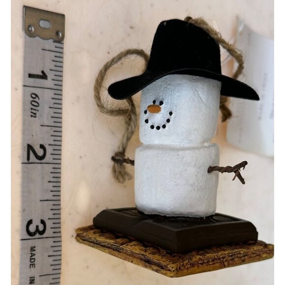 Midwest The Original S'mores Cowboy White Marshmallow Christmas Ornament 3" - Picture 8 of 11